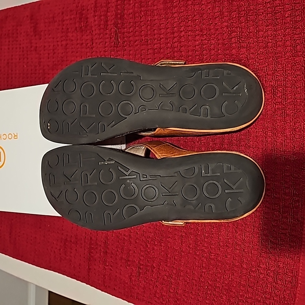 Rockport sandals, brown leather, size 10 - Picture 3 of 4